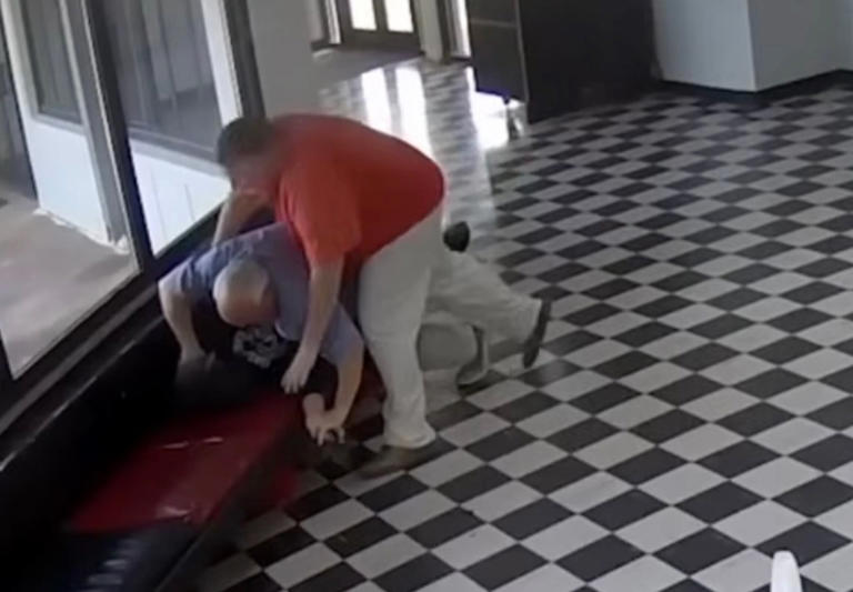 Dramatic moment Oklahoma principal Kirk Moore tackles Columbine ...