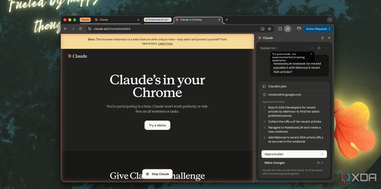 I paired NotebookLM with Claude's browser extension, and it changed how ...