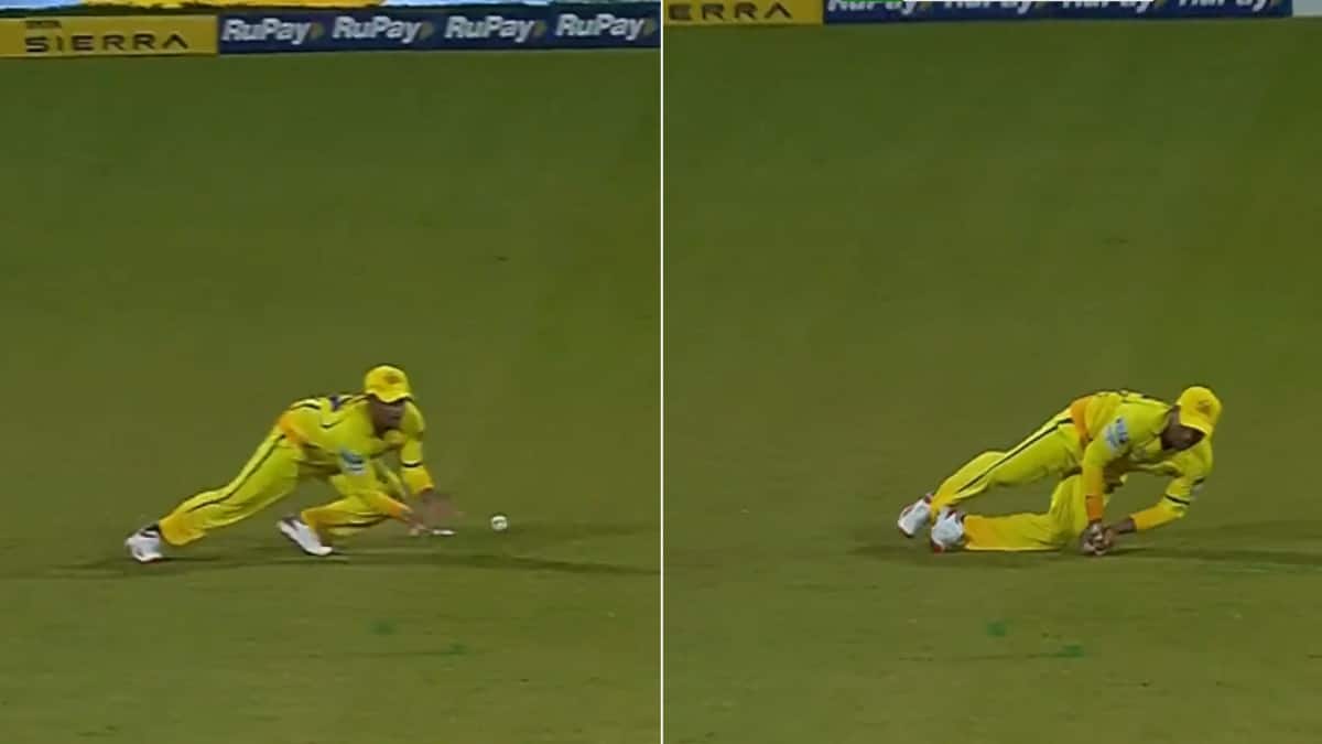 Watch: Sarfaraz Khan’s low-diving stunner sends KKR's Ramandeep packing ...