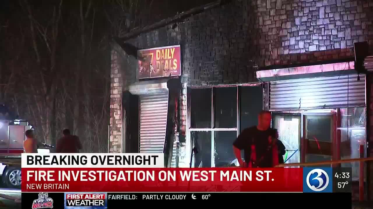 New Britain crews battle pawn shop fire