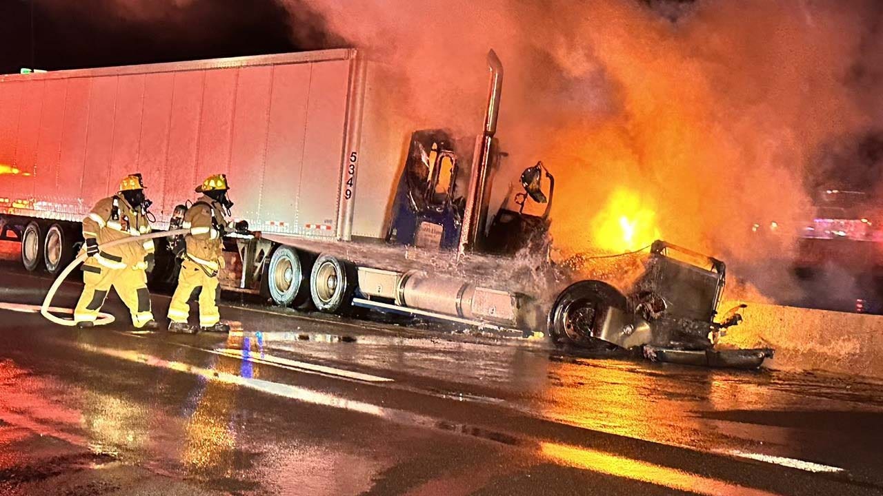 Fiery tractor-trailer crash on I-270 injures several, causes major ...
