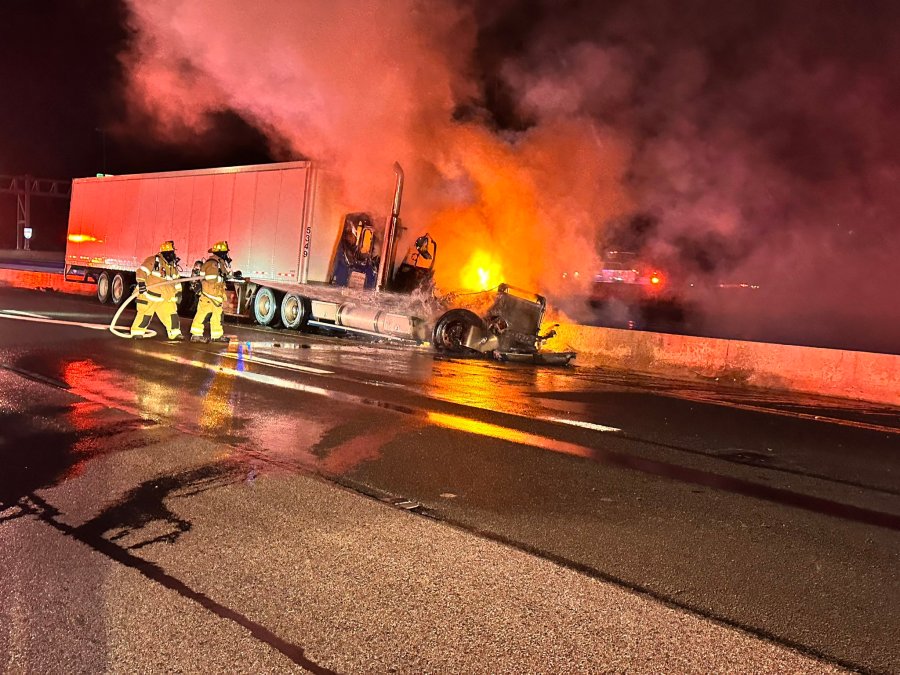 Multiple hospitalized after fiery tractor-trailer crash on I-270 in ...