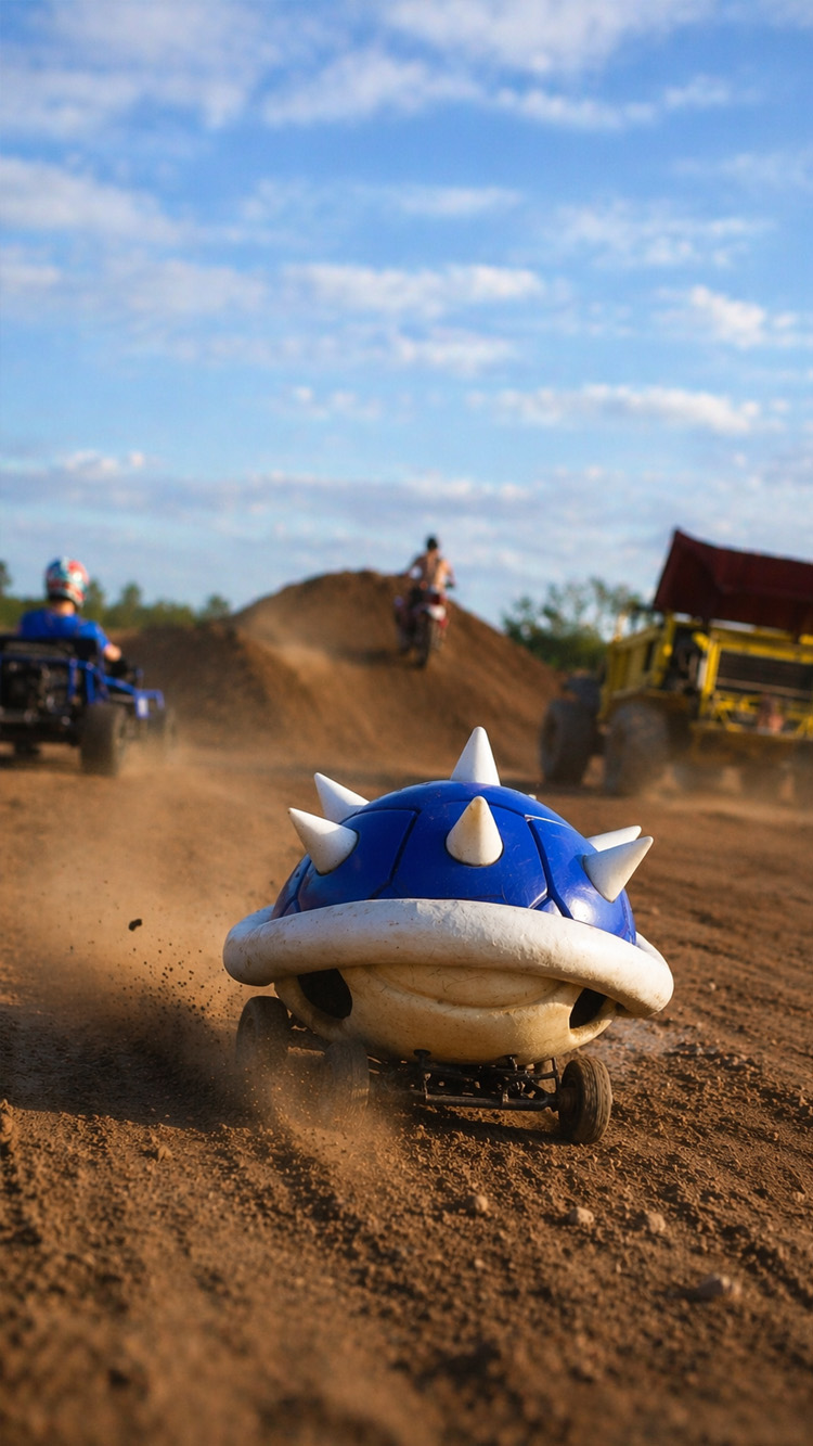 Blue shell creation recreates Mario Kart concept