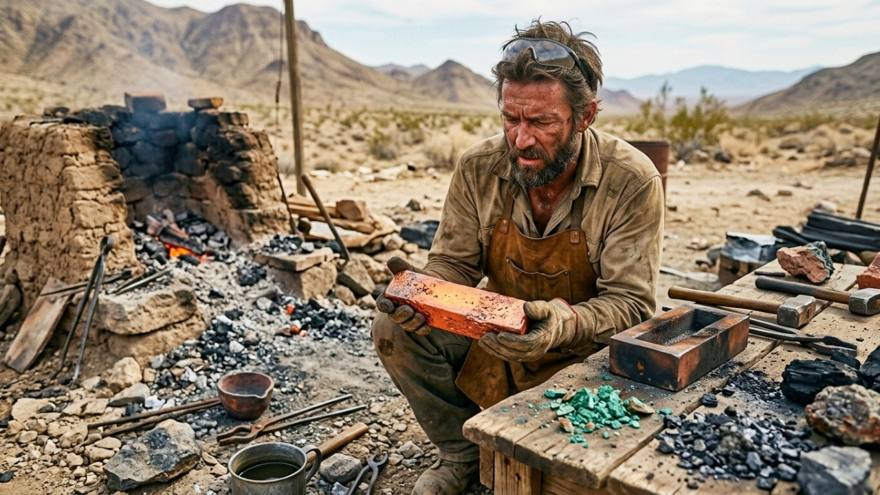 He turned rock into copper and the result was harder than it looked