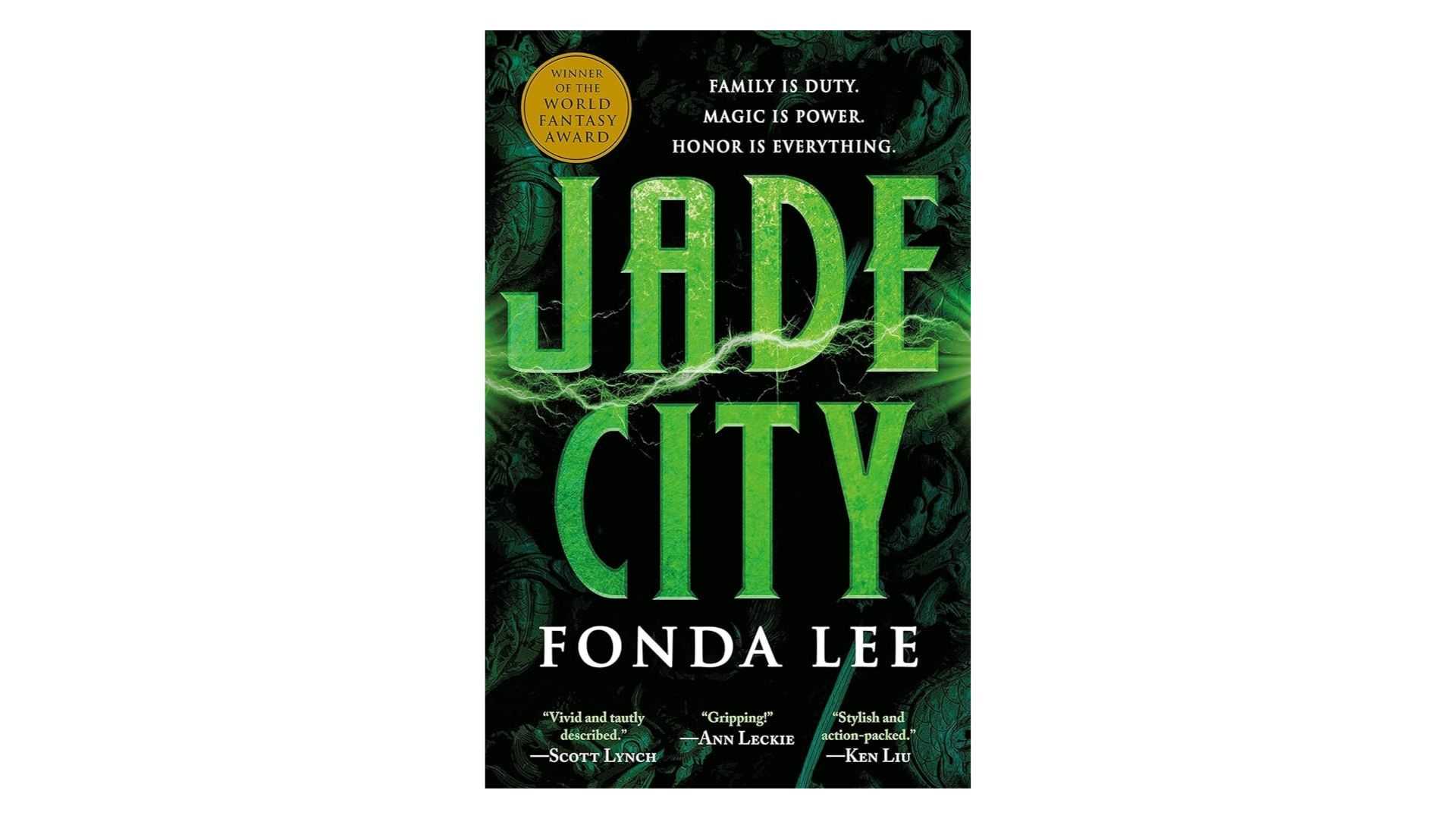 Jade City by Fonda Lee book cover on a white background