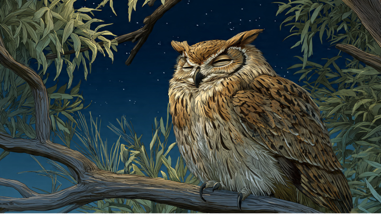 How to tell if an owl is sleepy