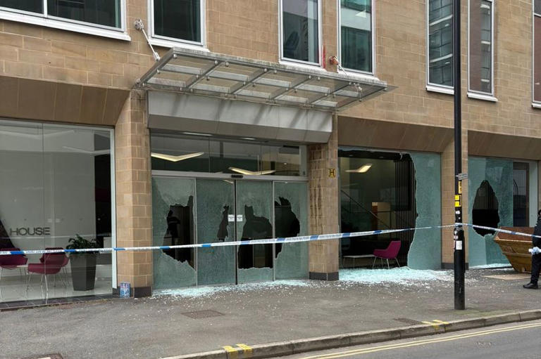 Building in city centre targeted with windows smashed in criminal ...
