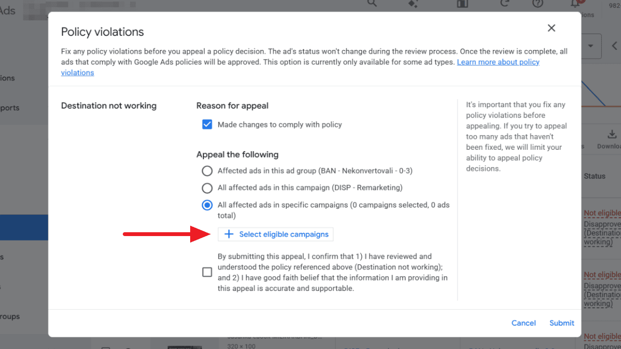 Google adds campaign-level filtering to bulk ad review appeals