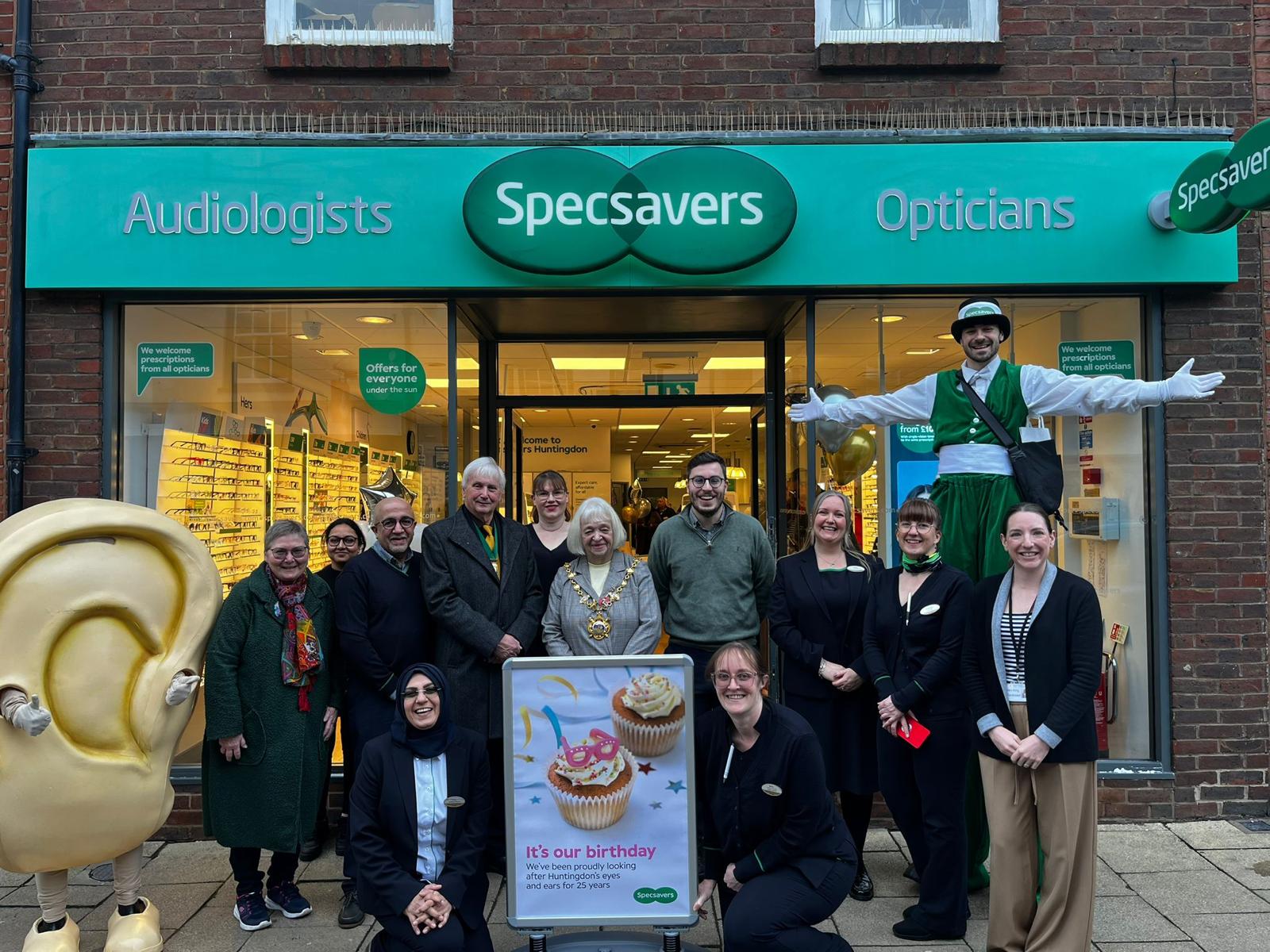 Huntingdon opticians celebrates 25 years of serving the community