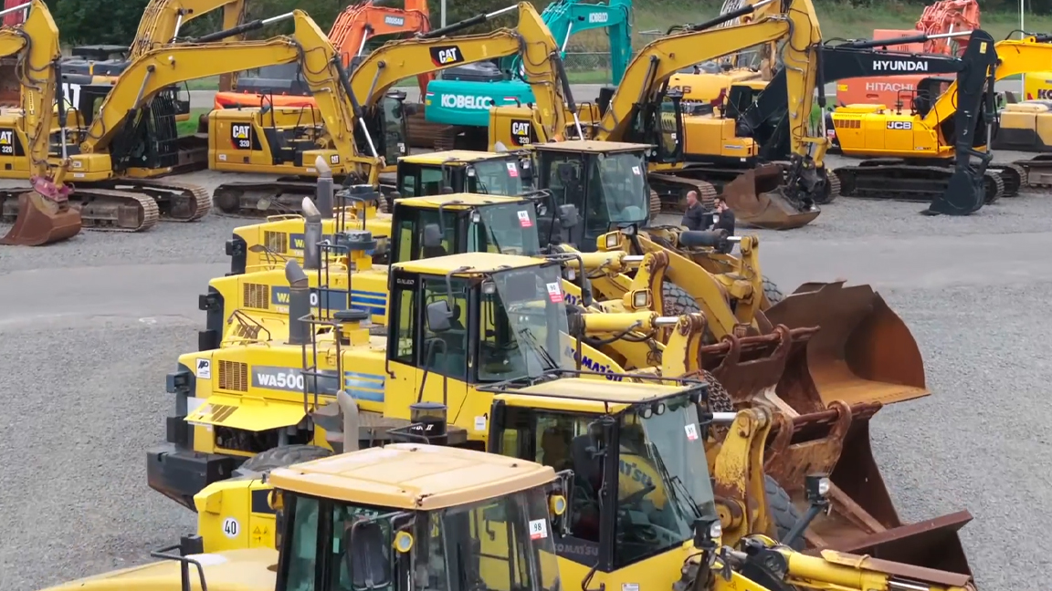 A fleet of giant machines ready to take on any heavy work