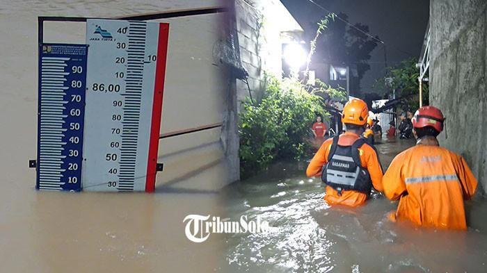ILUSTRASI. Alat pengukur debit air Sungai Bengawan Solo, Rabu (15/4/2026). Banjir juga terjadi di Boyolali. (TribunSolo.com/Ahmad Syarifudin)