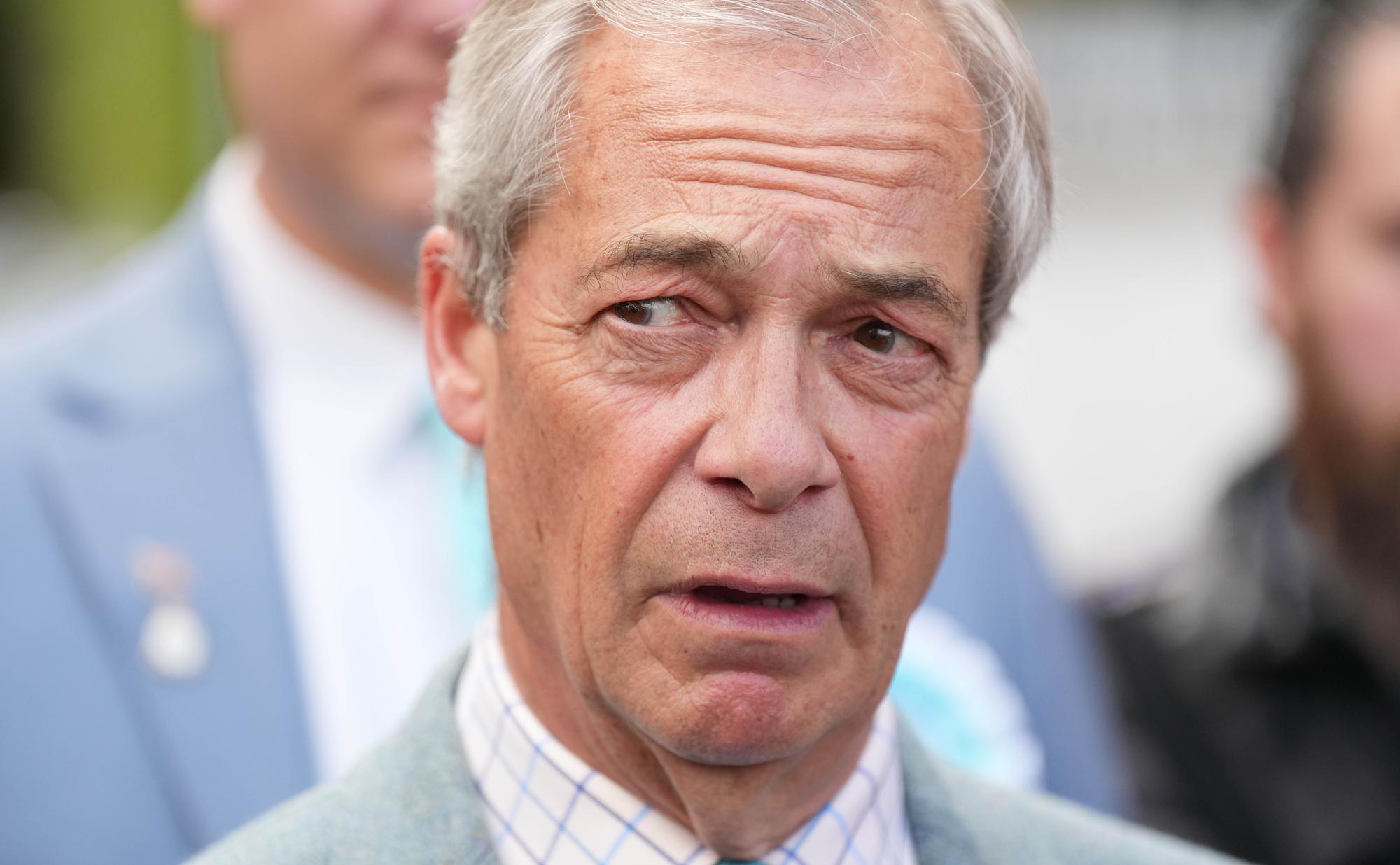 Reform UK leader Nigel Farage visits Crowborough