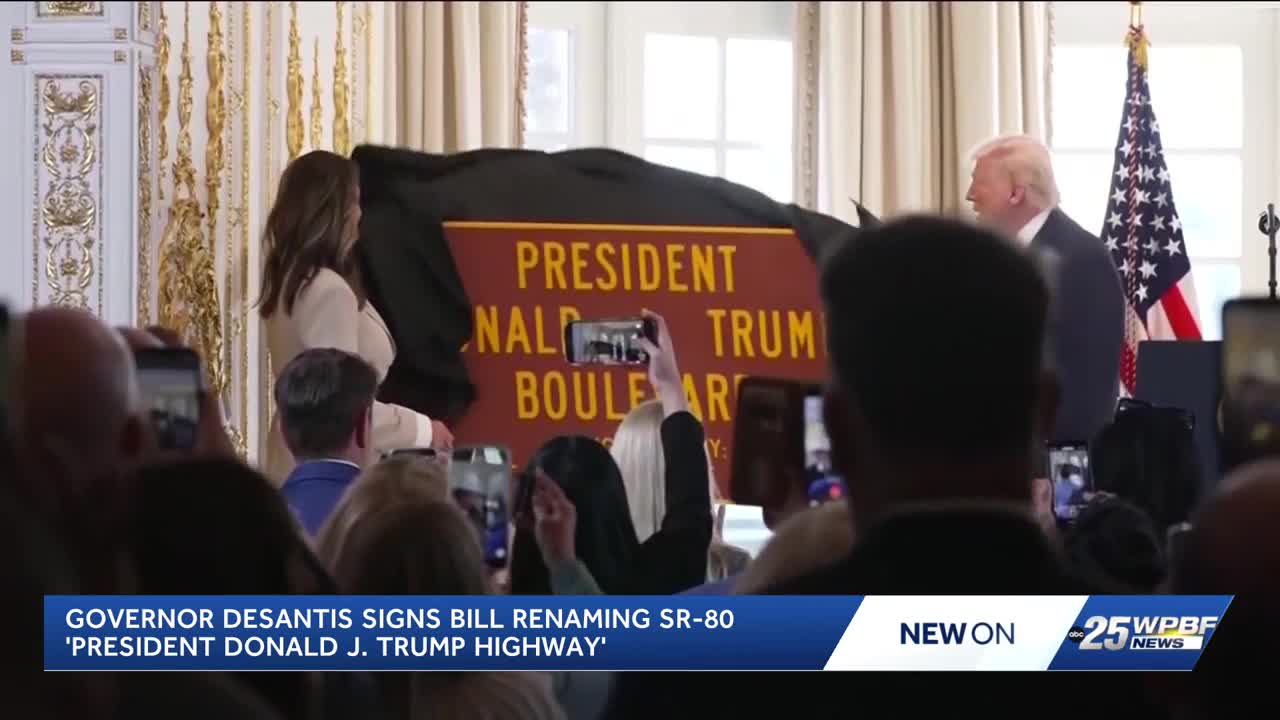 Florida Gov. DeSantis signs bill to rename State Road 80 as President ...