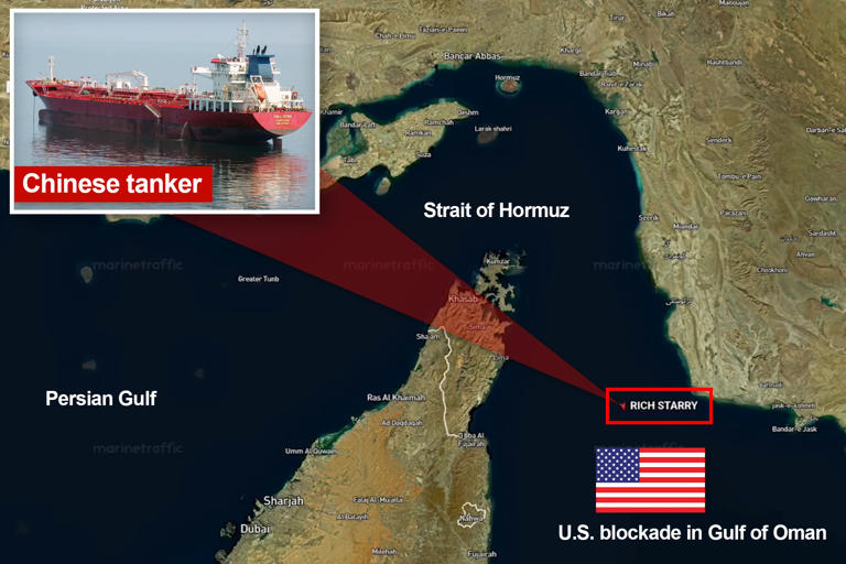 Chinese oil tanker’s retreat from the Strait of Hormuz shows how Trump ...