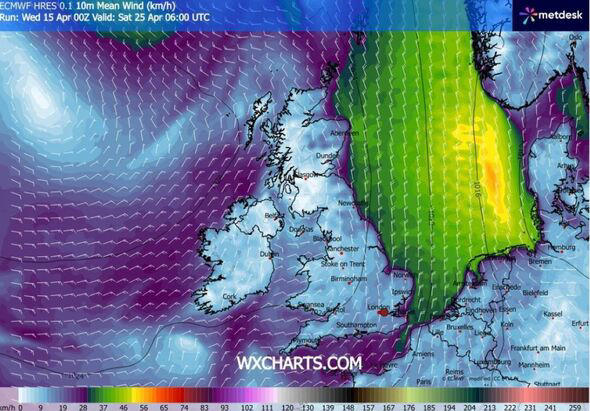UK weather maps turn icy blue as -2C April freeze to hit 19 areas