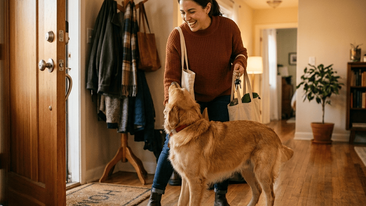 If your dog sniffs you intensively when you come home, this is what
