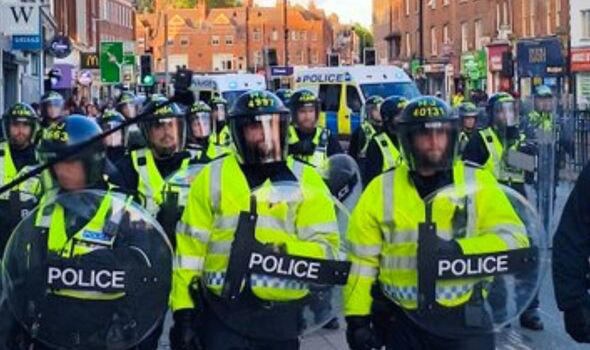 Epsom protest: Police in riot gear deployed to huge crowd as rape ...