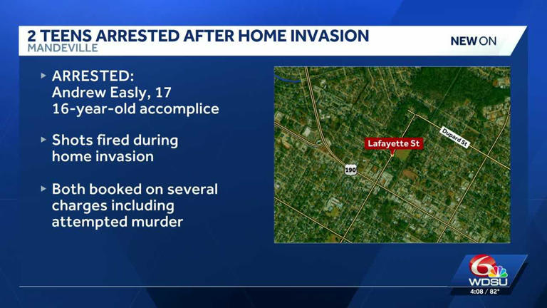 Two teenagers arrested, accused in shooting, home invasion in Mandeville