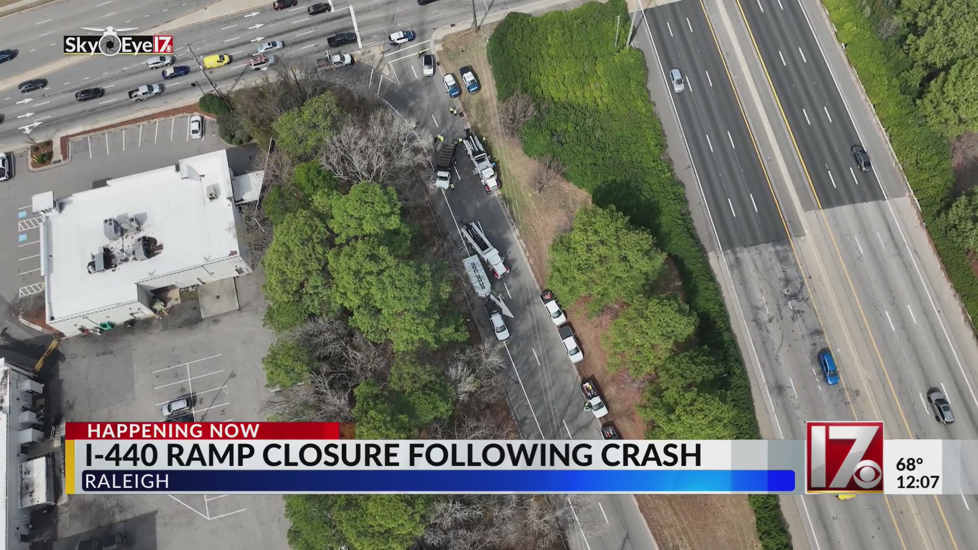 I-440 ramp in Raleigh closes after crash