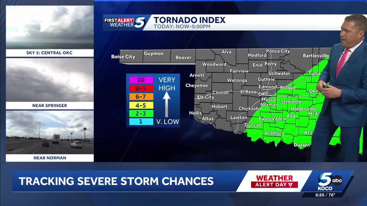Updates: Severe storms continue to track across Oklahoma