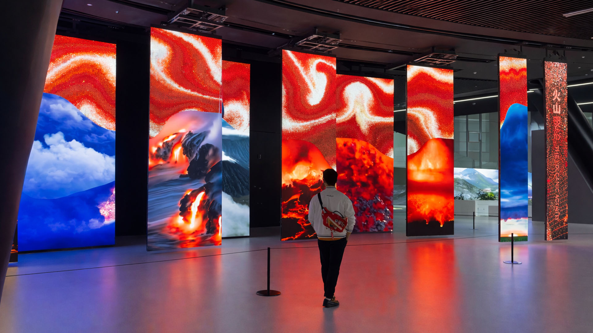 This indoor space in China uses screens to create a visual experience