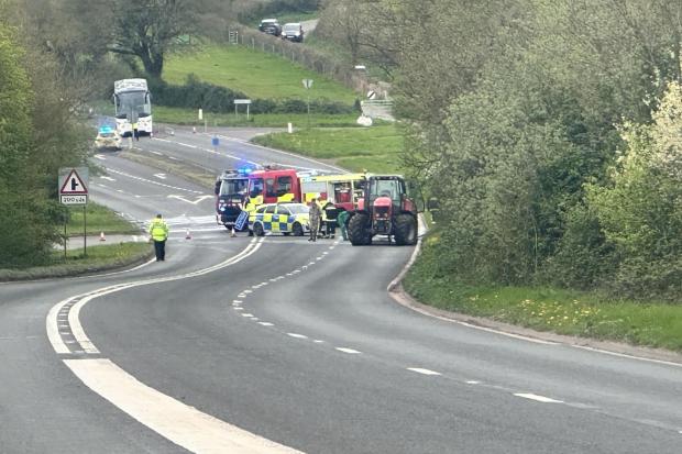 Major road to remain closed after vehicle fire causes damage