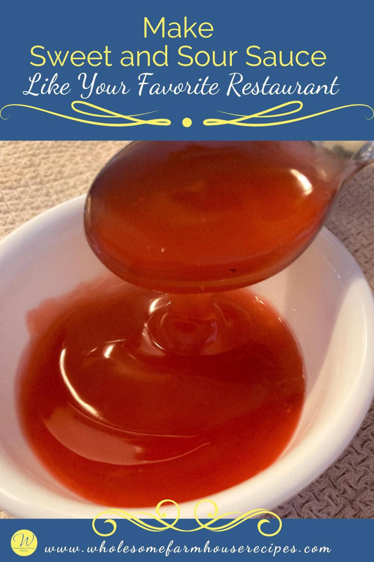 Make sweet and sour sauce like your favorite restaurant