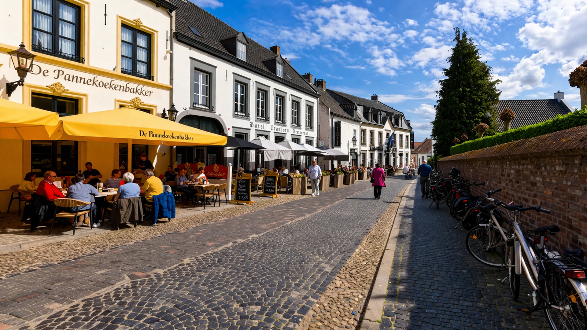 Thorn Netherlands historic white village views (4K)