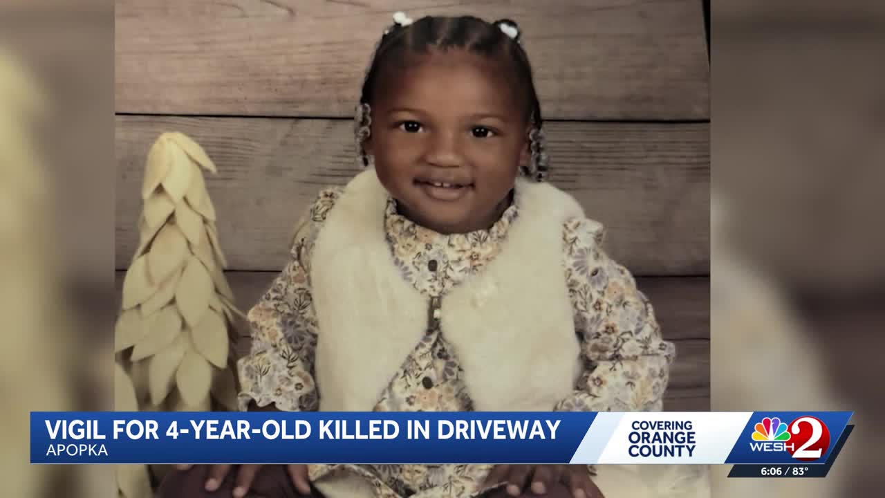Vigil for 4-year-old killed in driveway