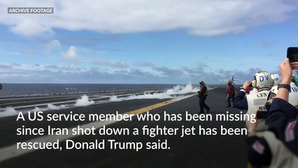Trump says missing US service member has been rescued in Iran