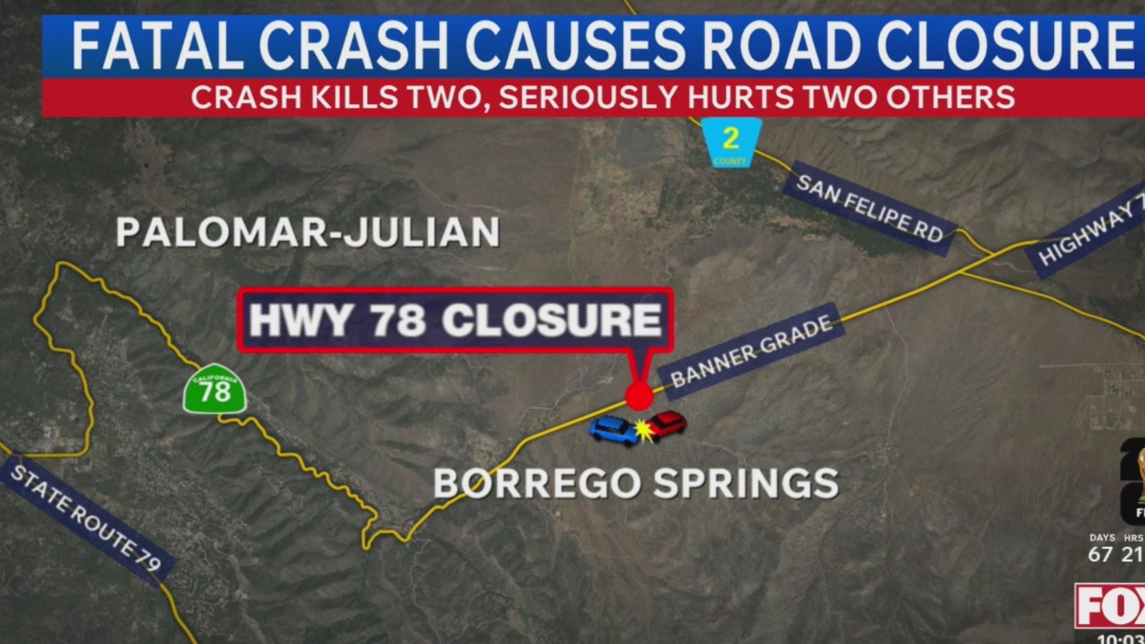 Fatal crash in Julian