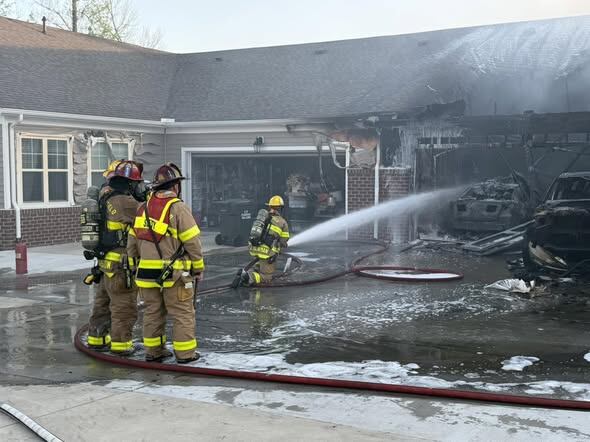 No one injured after fire breaks out inside garage of Chesterfield home