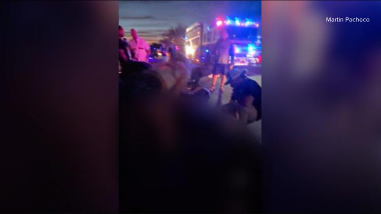 Possible drunk driver hit stopped truck, 8 motorcycles and 3 people in ...