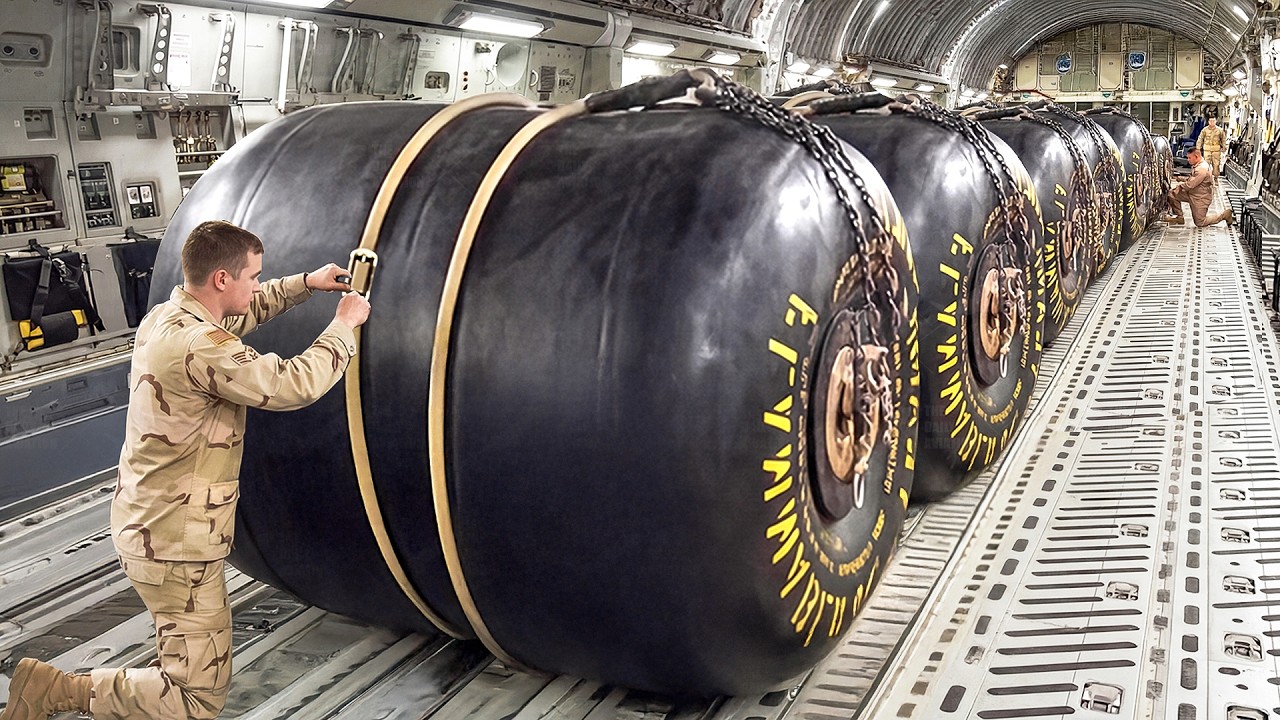 Genius US military solution to load & transport tons of costly jet fuel ...