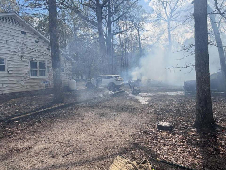 Large fire in Prince George causes significant damage to garage, vehicles
