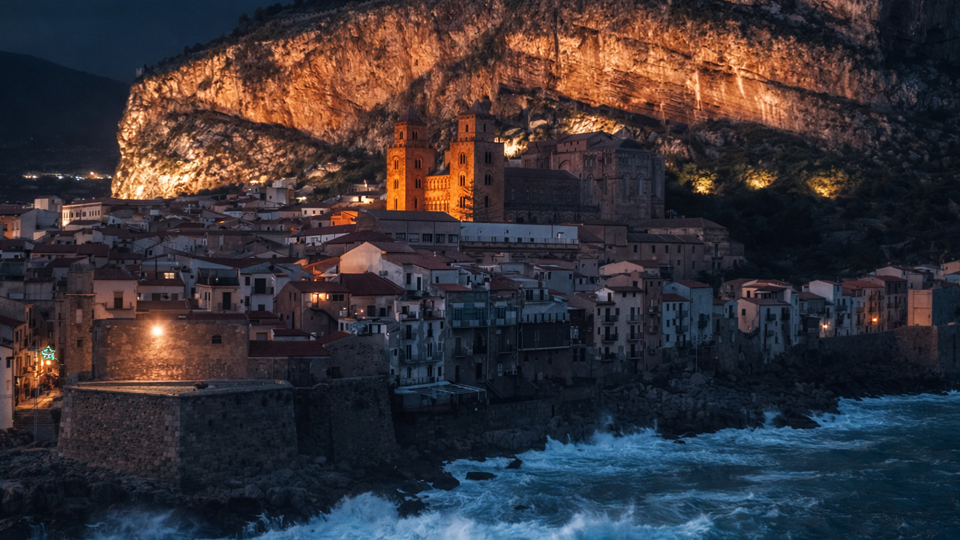 Built between a cliff and an unpredictable sea