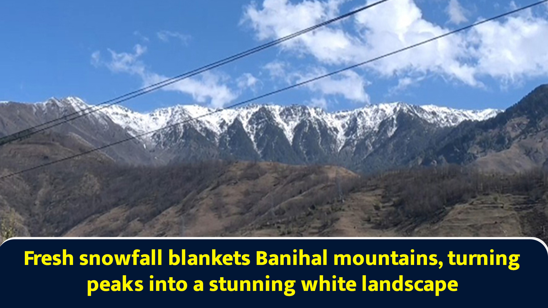 Fresh snowfall blankets Banihal mountains, turning peaks into a ...