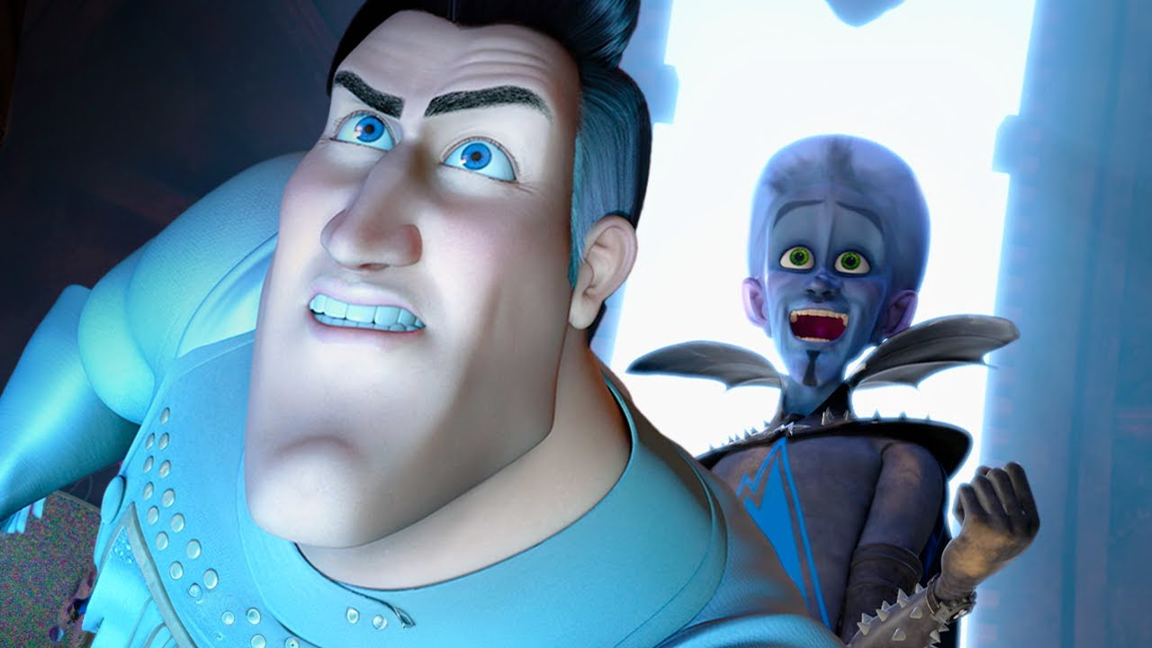 Megamind defeats Metro Man in the observatory trap – Megamind