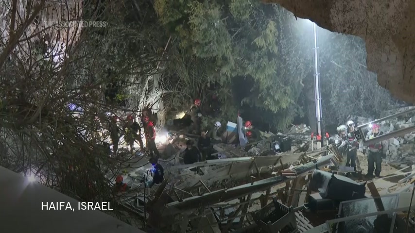 Israel’s rescue services search for people after Iran strikes Haifa ...