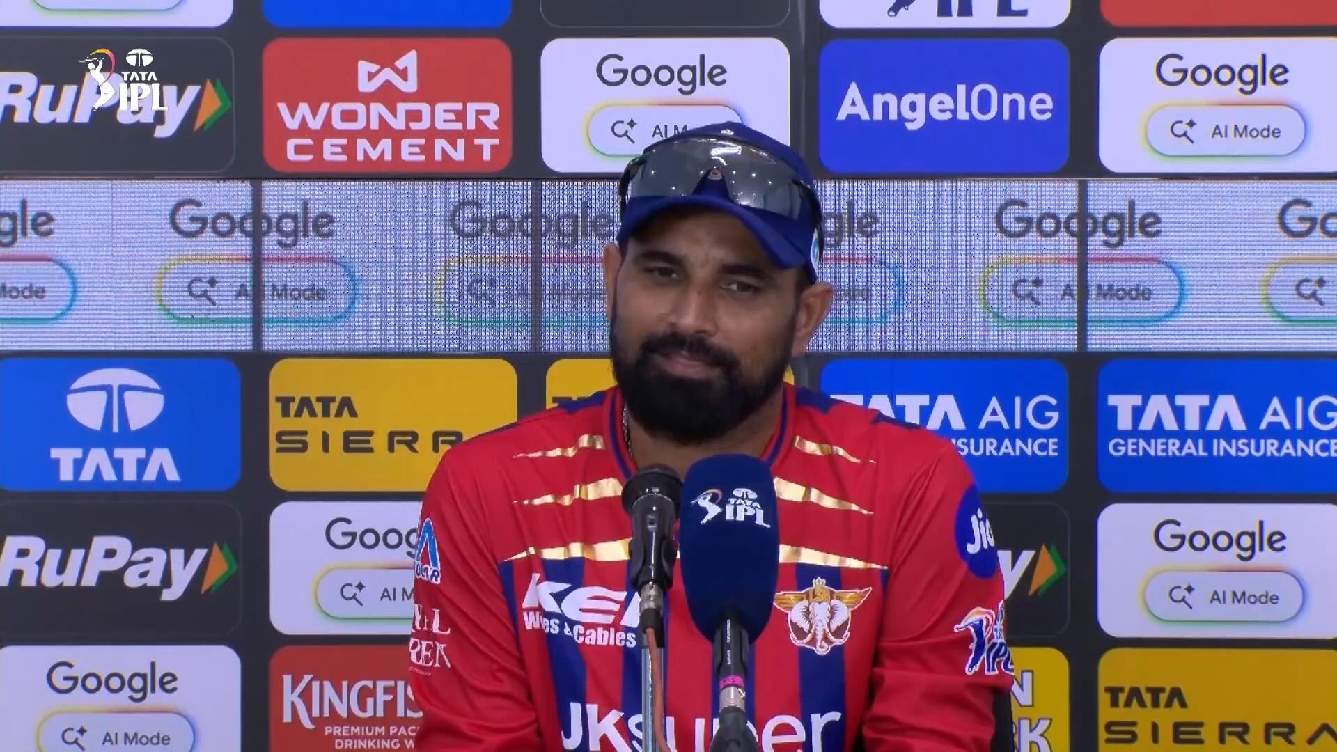 Shami speaks after Lucknow Super Giants' IPL victory over Sunrisers