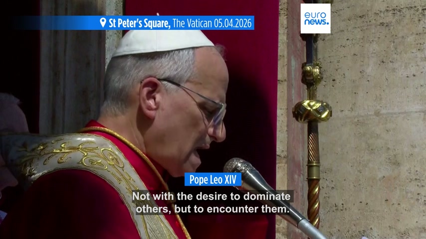 In first Easter blessing as pontiff, Pope Leo XIV urges those who can ...