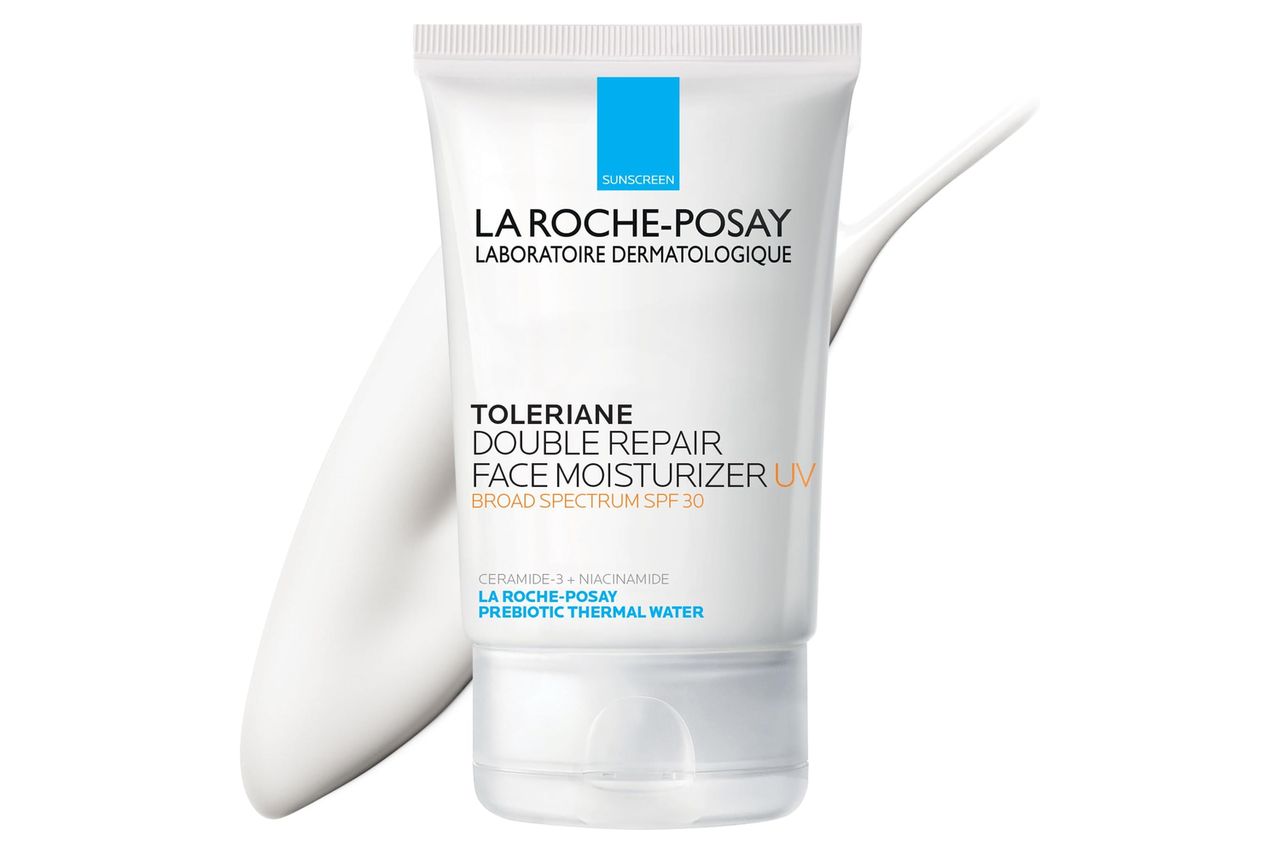 La Roche-Posay Toleriane Double Repair UV SPF Moisturizer for Face, Daily Facial Moisturizer with Sunscreen SPF 30, Niacinamide and Glycerin, Oil Free, Moisturizing Sun Protection