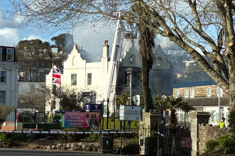 In pictures: Fire breaks out at derelict hotel in Torquay