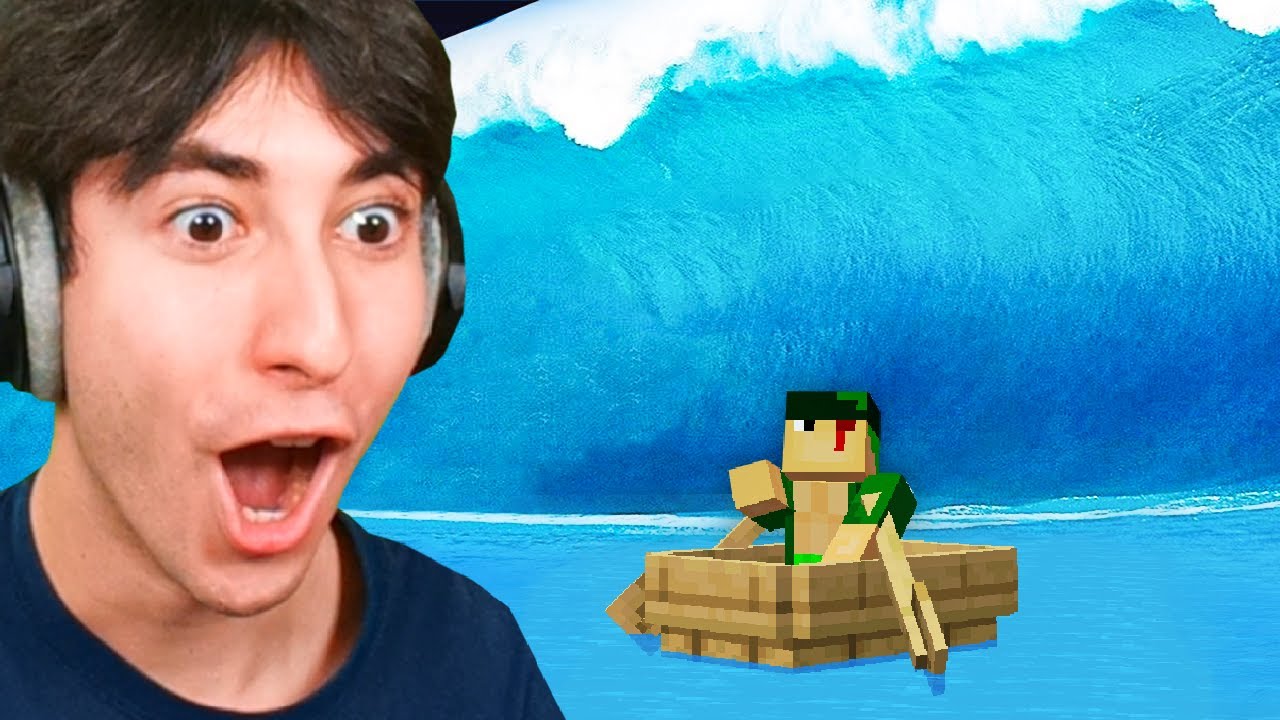I fooled my friend with a TSUNAMI in Minecraft