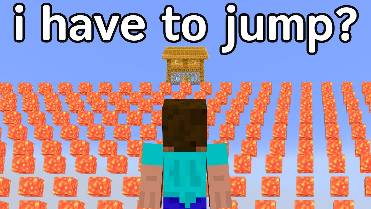 Creator joins a parkour paradise challenge in Minecraft