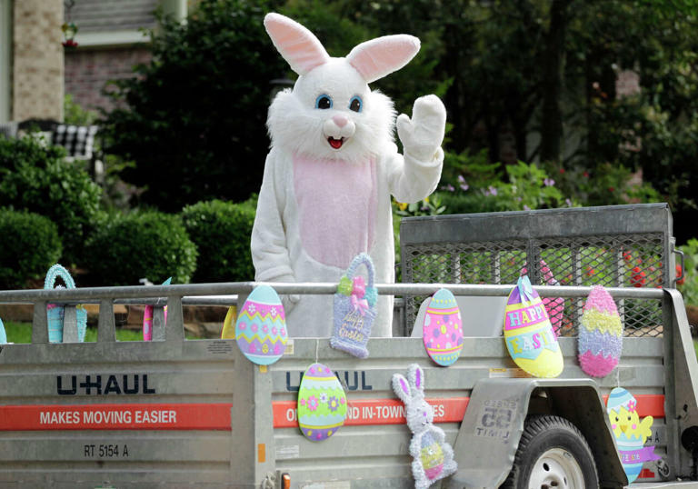 How did a giant rabbit become a symbol of Easter? We can only imagine.