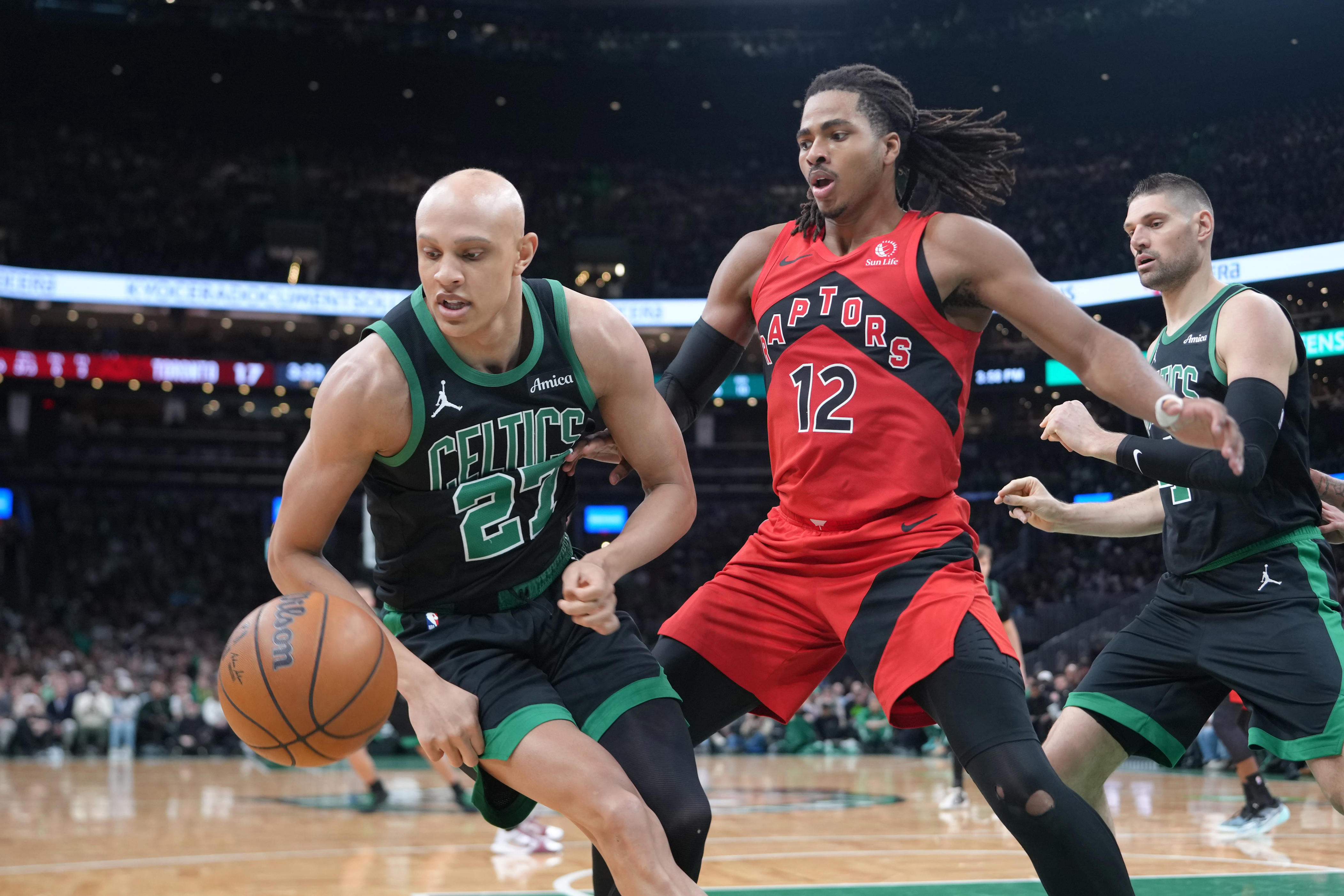 Boston Celtics snap into form late to beat Toronto Raptors at home (photos)