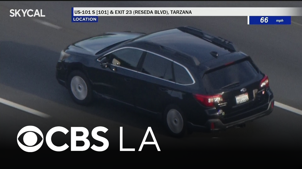 CHP officers chase driver wanted for evading through San Fernando Valley