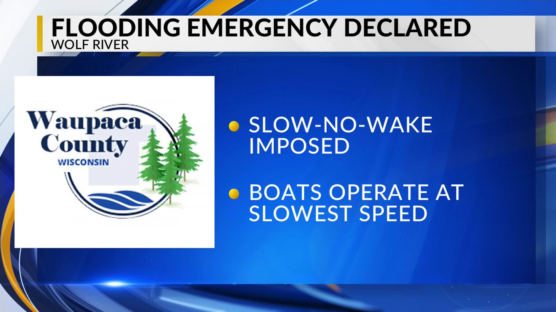 Flood emergency declared for Wolf River in Waupaca County