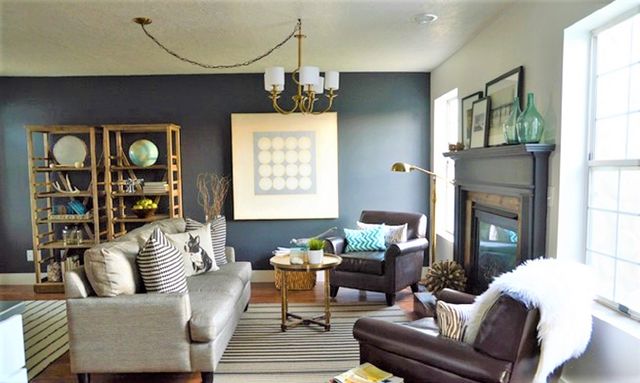 Designer Living Room After Makeover